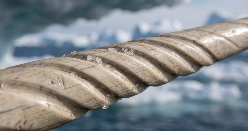 narwhal tusk sensory tooth anatomy showing dentin, cementum, pulp and nerve connections.